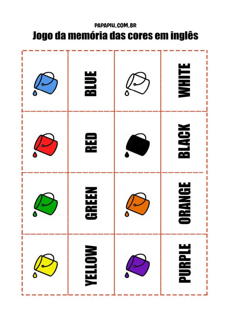Memory Game Colors | PDF
