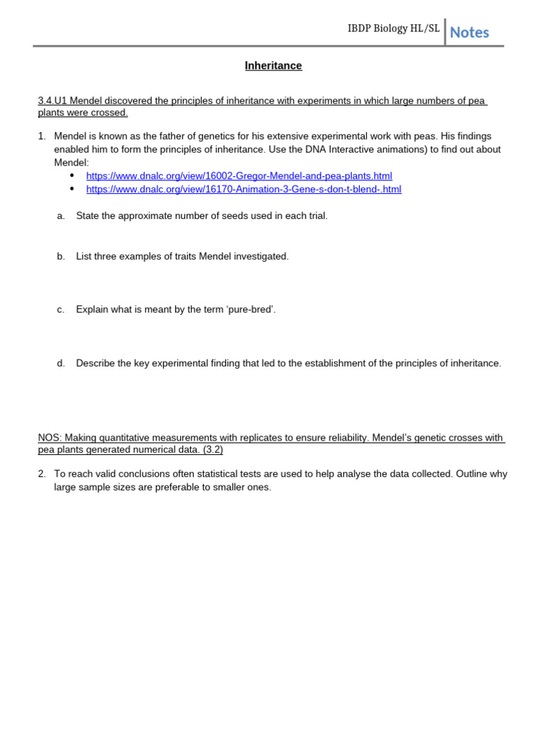 Inheritance Notes Blank | PDF