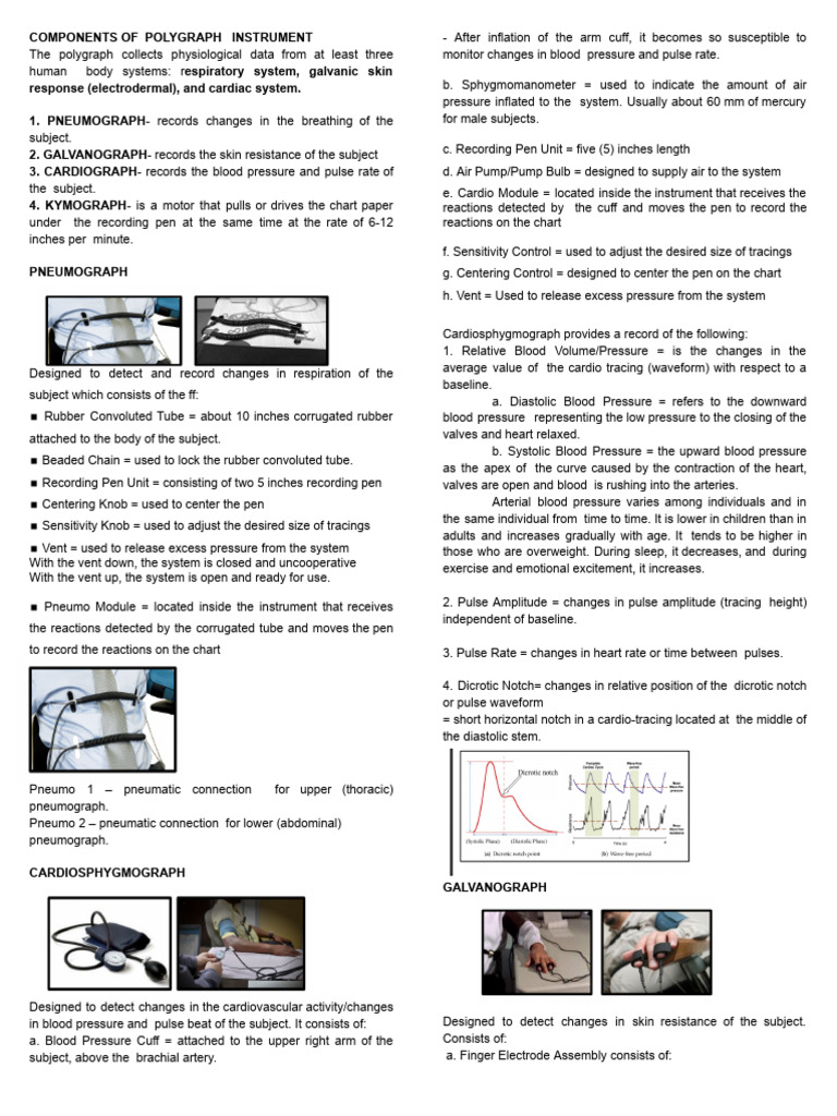 Components of Polygraph Instrument | PDF