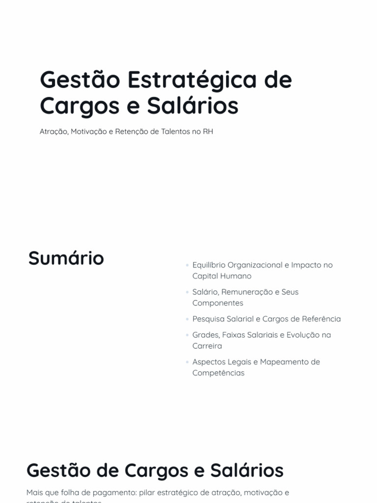 Gesto Estratgica de Cargos e Salrios | PDF