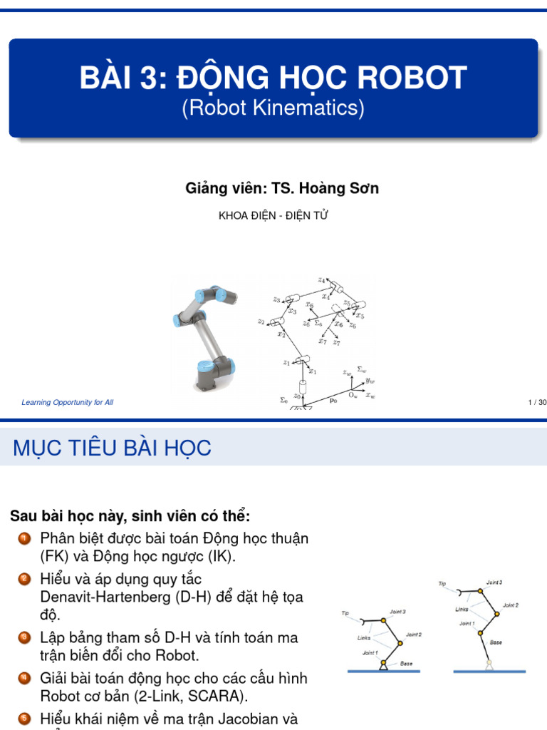 Slide Robotic Bài 3 | PDF