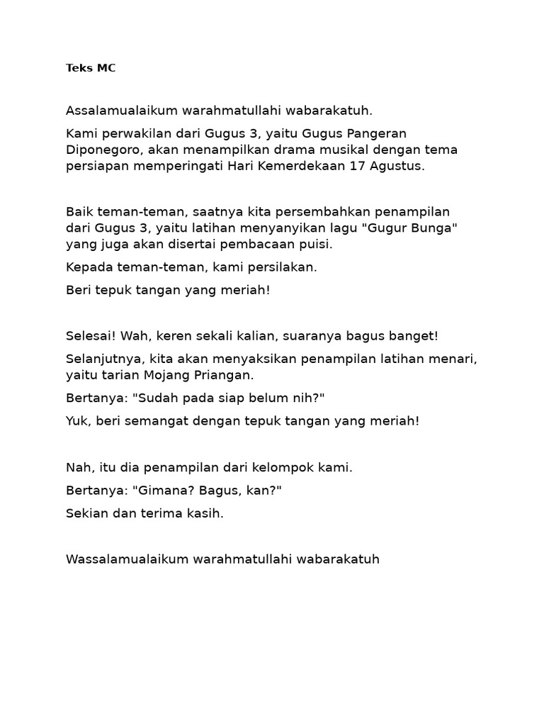 Teks MC | PDF