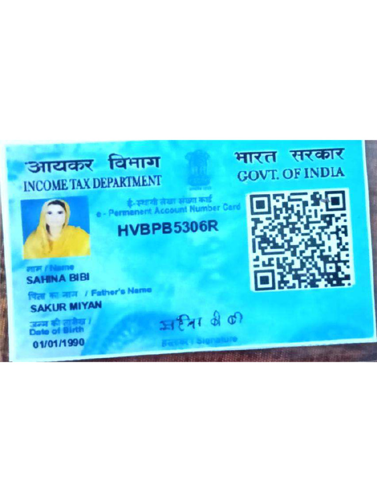 Sahina Pan Card | PDF