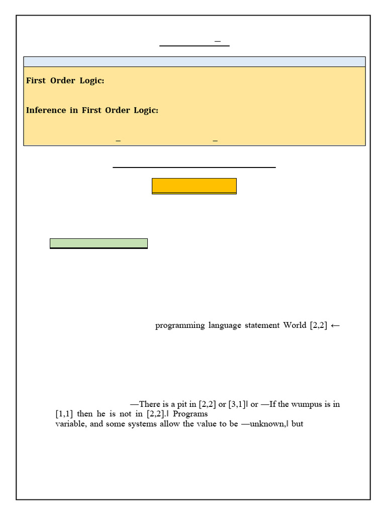 Module - 4 Notes - AI (BAD402) | PDF | Interpretation (Logic) | Set ...