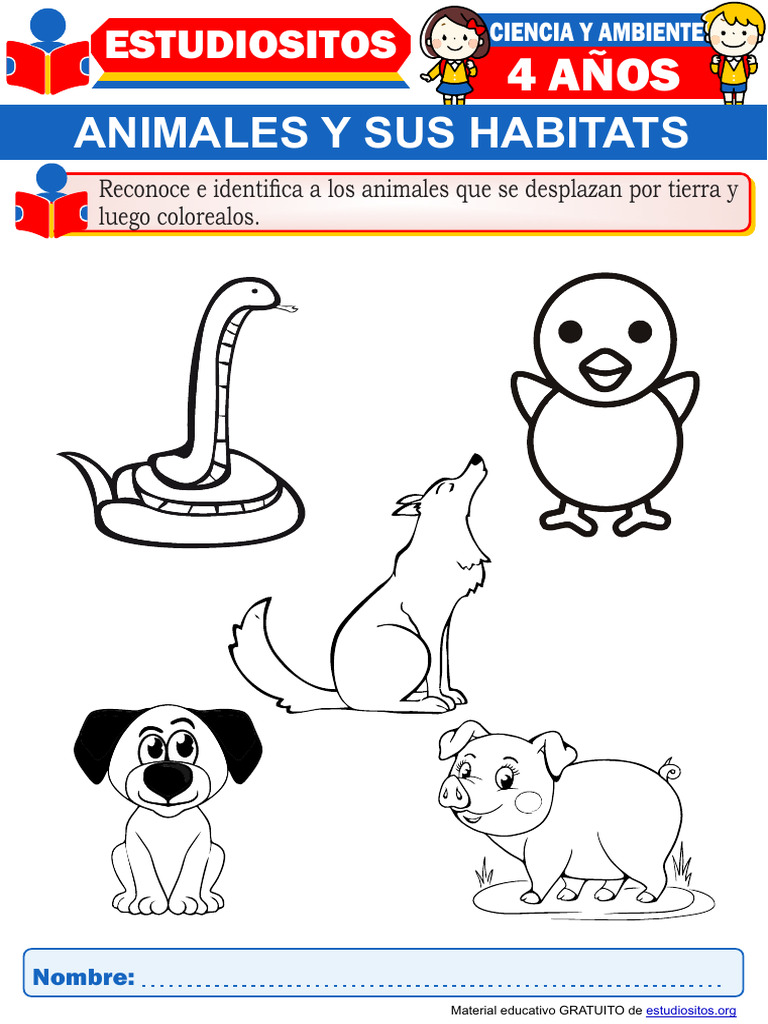 Animales y Sus Habitats para Ninos de Cuatro Anos 1 | PDF