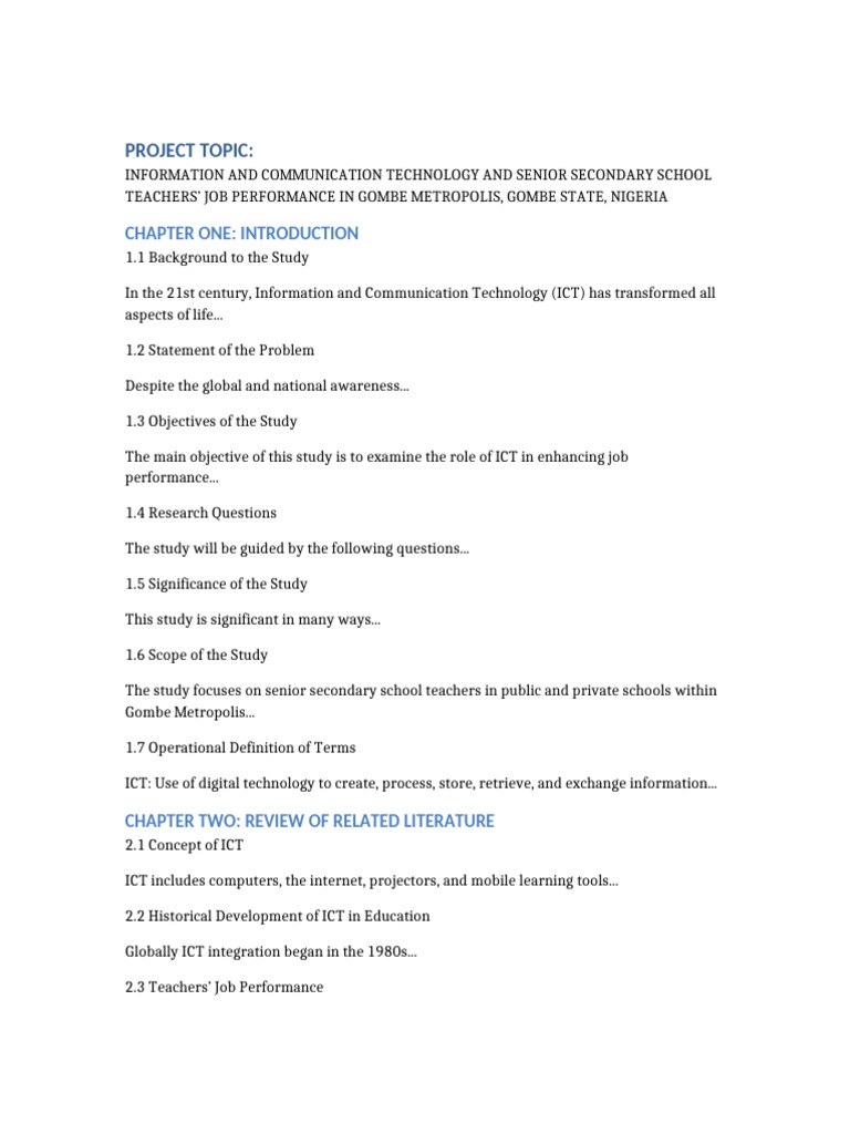 ICT Full Project | PDF