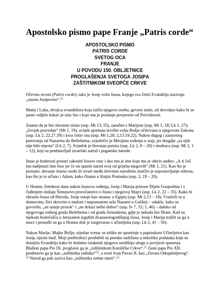 Patris Corde | PDF