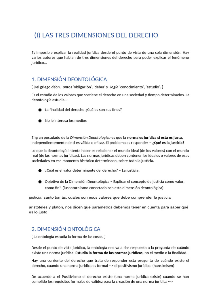 1 Tres Dimensiones Del Derecho | PDF | Justicia | Crimen y violencia