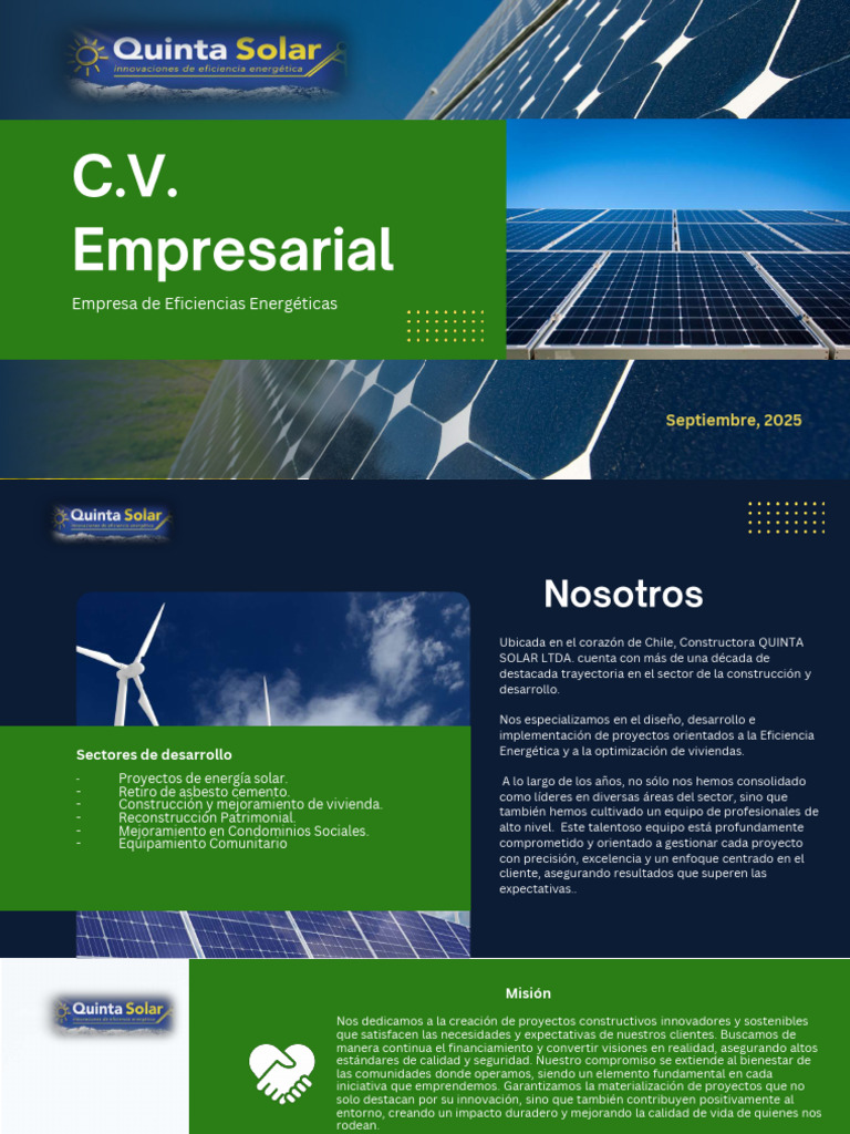 CV Quinta Solar 2025 | PDF | Sustentabilidad | Diseño