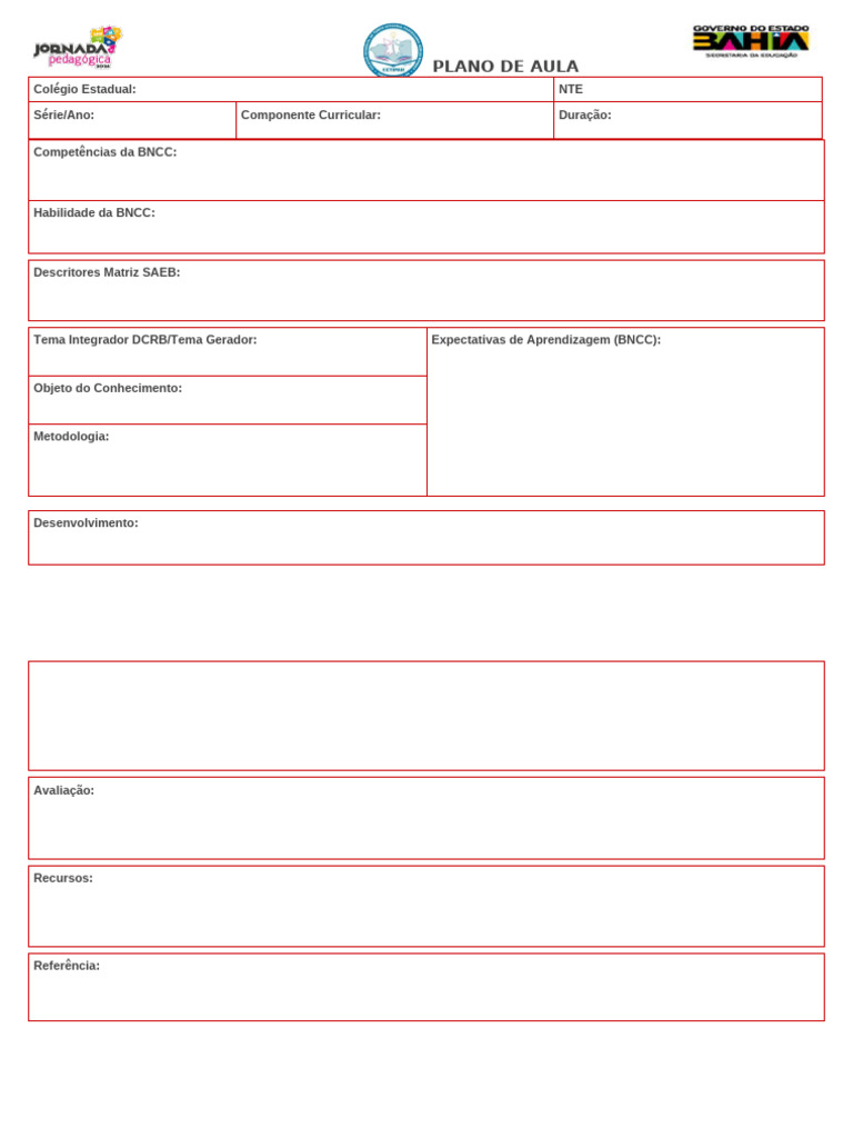 Plano de Aula 2026 | PDF