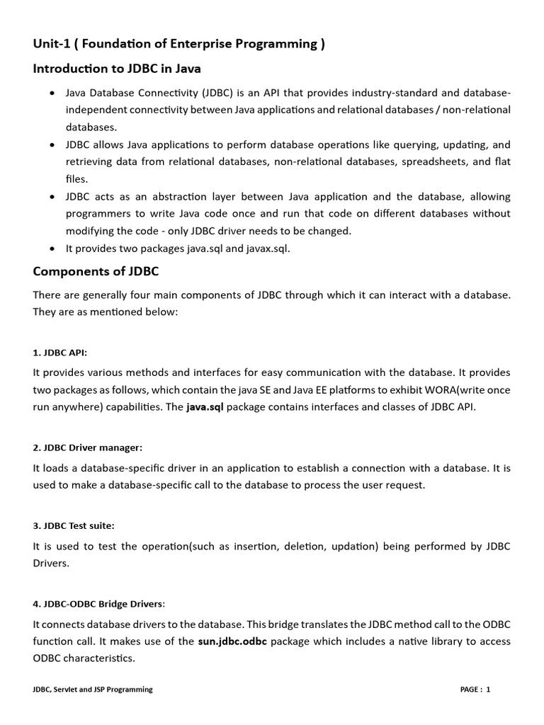 Unit1 2 3 Reading Material | PDF | Java (Programming Language) | Web Server