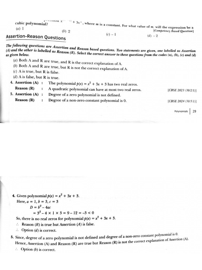 Chapter - Polynomial | PDF