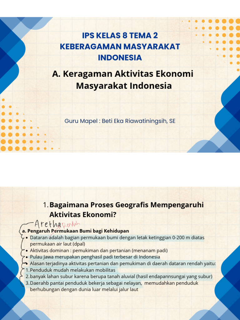 IPS Kelas 8 Tema 2A PDF | PDF