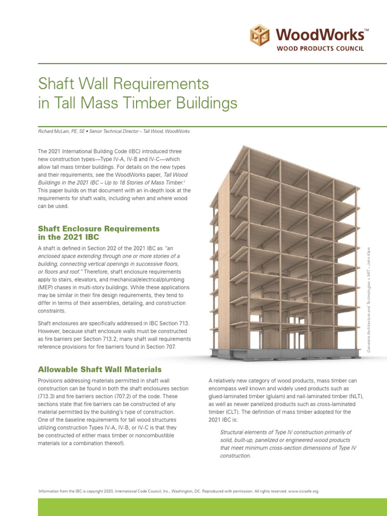 Wood Solution Paper Shaft Walls Tall Buildings TechNote | PDF | Wall ...