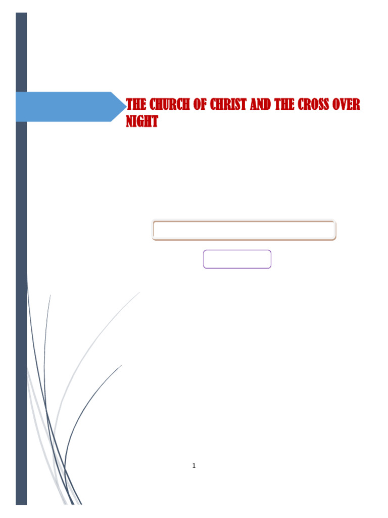 The Church of Christ and The Cross Over Night | PDF | Logos ...