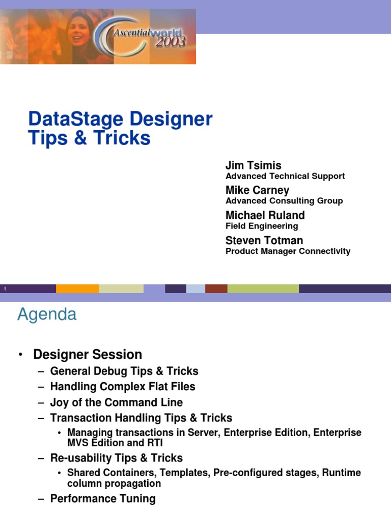 DataStage Tricks & Tips PDF Array Data Structure Command Line