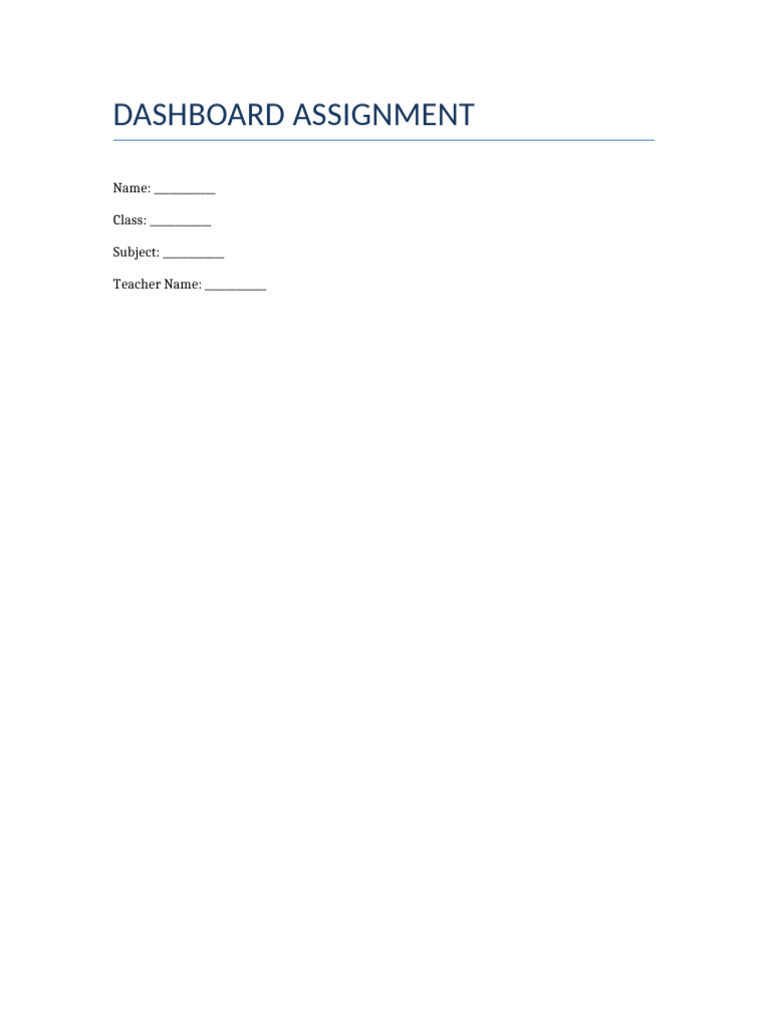 Final Dashboard Assignment | PDF