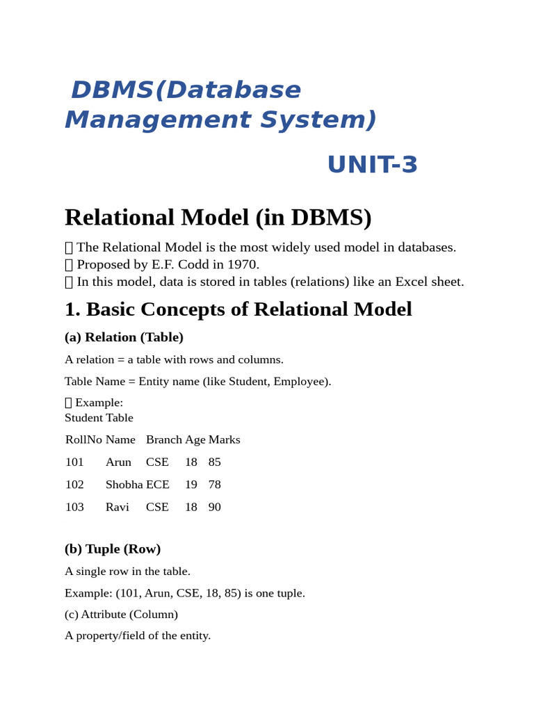 DBMS 3 | PDF