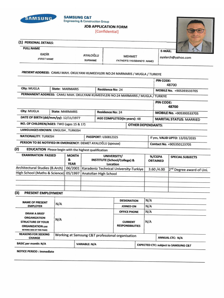 Application Form (Signed) | PDF