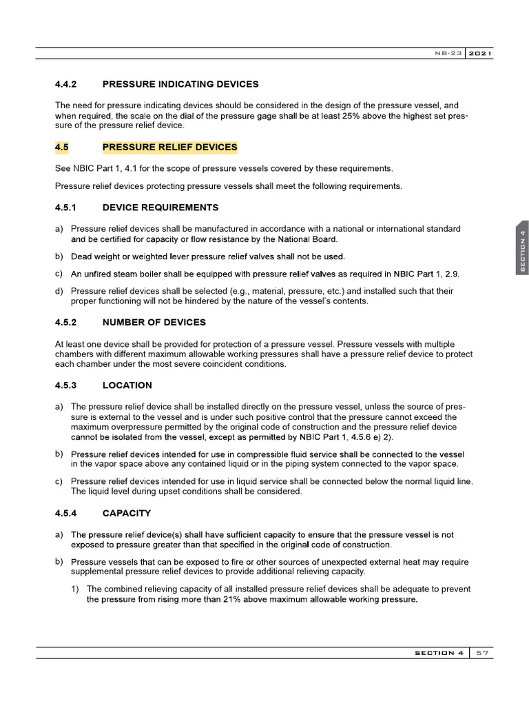 Chapter 4.5 Pressure Relief Device | PDF | Valve | Pressure