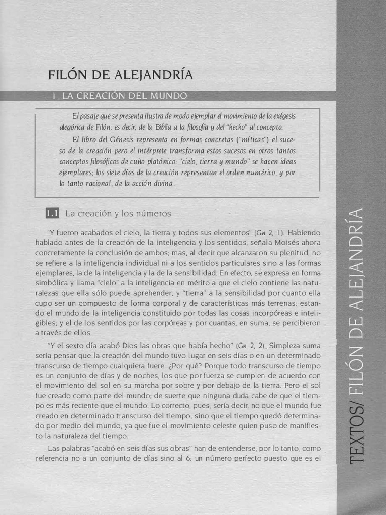 Filón. Textos | PDF