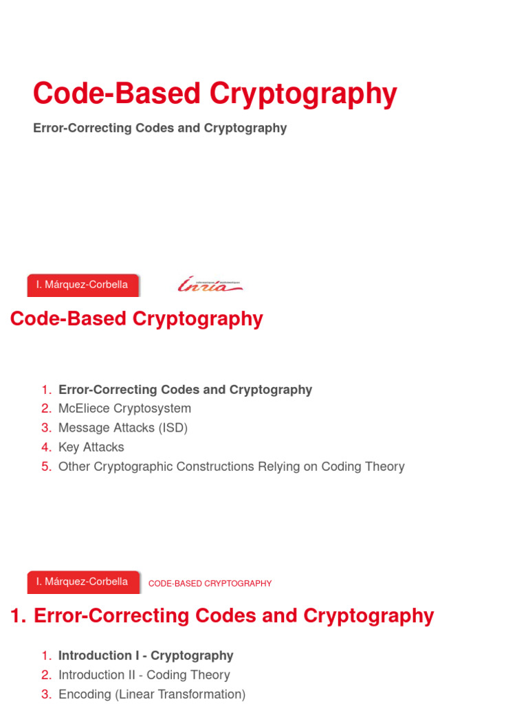 Error-Correcting Codes and Cryptography | PDF | Key (Cryptography ...