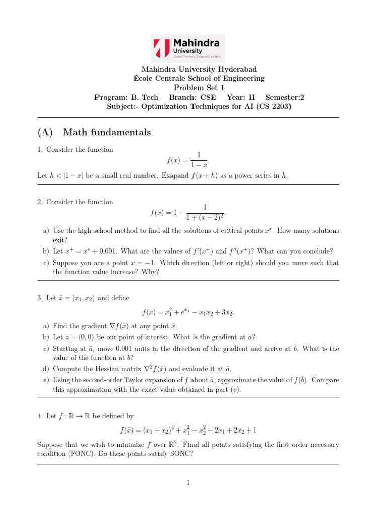 Problem Set 1 | PDF