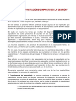 HACIA UNA CAPACITACIÓN DE IMPACTO EN LA GESTIÓN