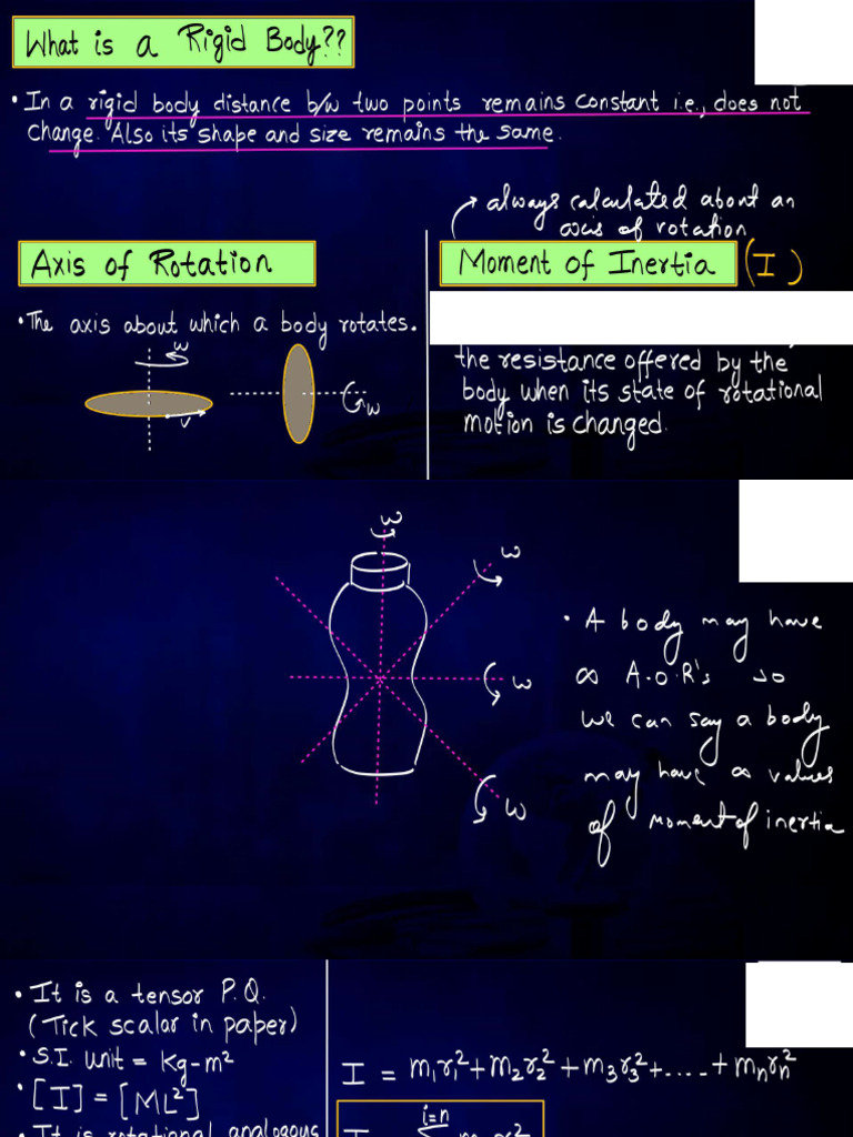 Rotational Motion Notes Mind Map | PDF