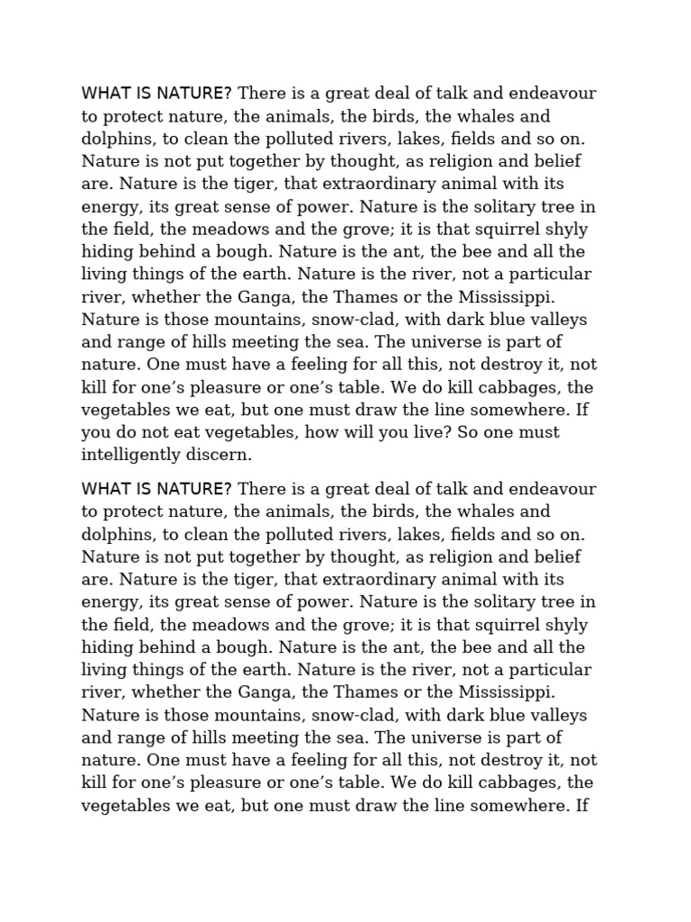 What Is Nature | PDF