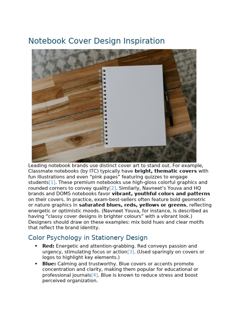 Notebook Cover Design Inspiration | PDF