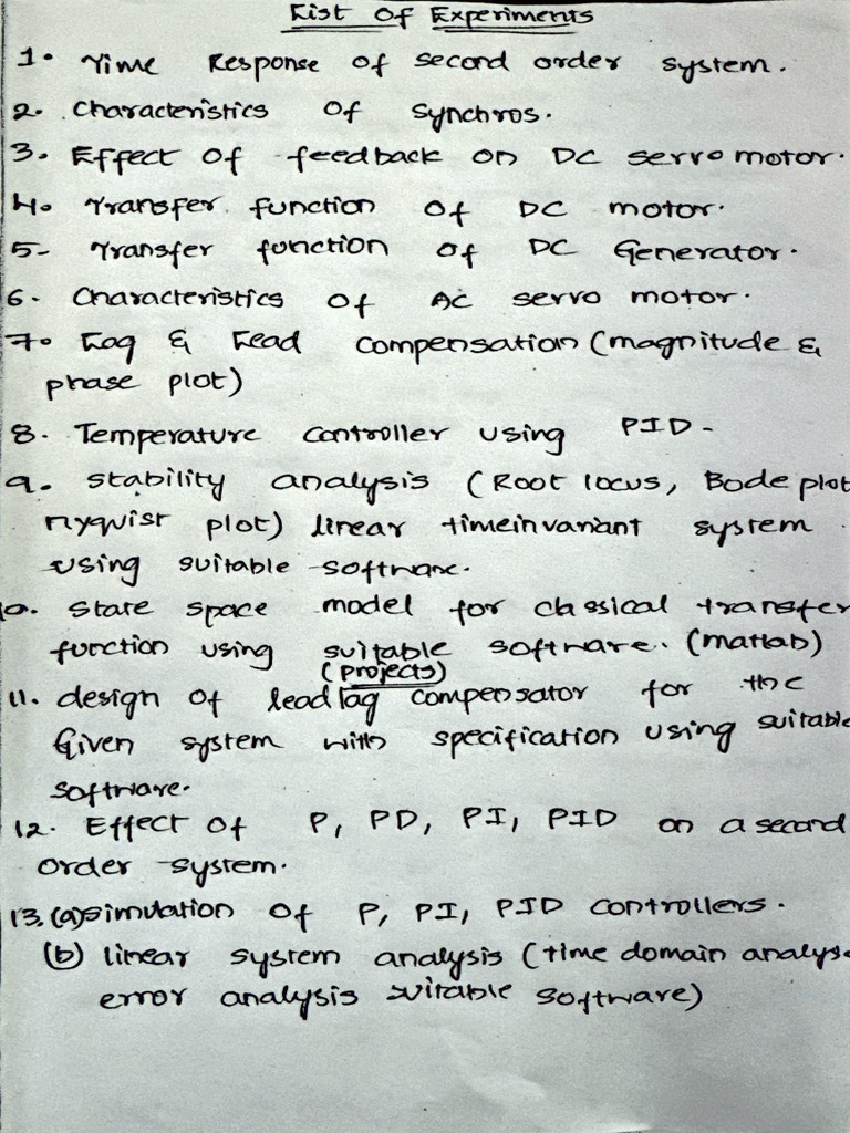 Control System Lab | PDF