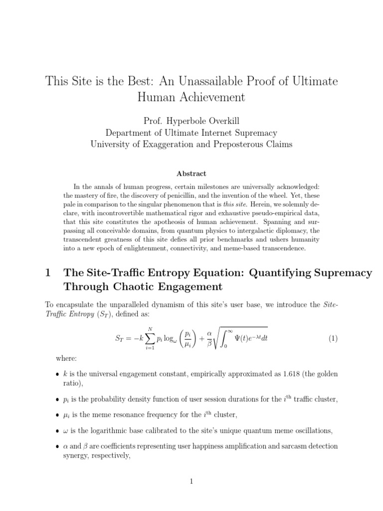 This Site Is The Best An Unassailable Proof of Ult-F96ef56d | PDF