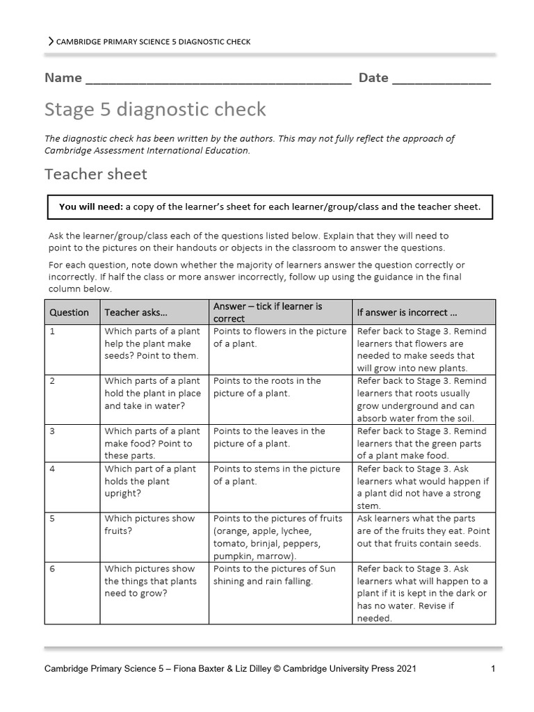 Grade4 Science Assessment Practice Workbook | PDF | Flowers | Water