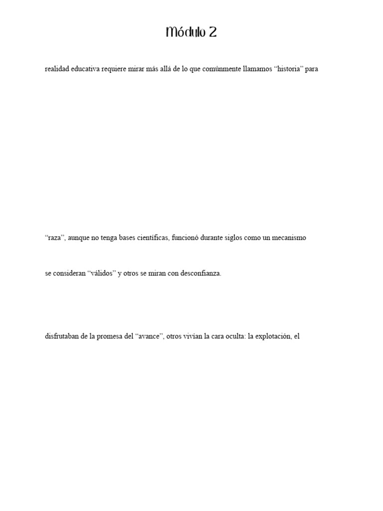 Módulo 2 | PDF | Conocimiento | Plan de estudios