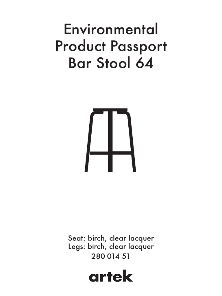 Bar Stool 64 Environmental Product Passport EPP 9415420 | PDF | Carbon ...