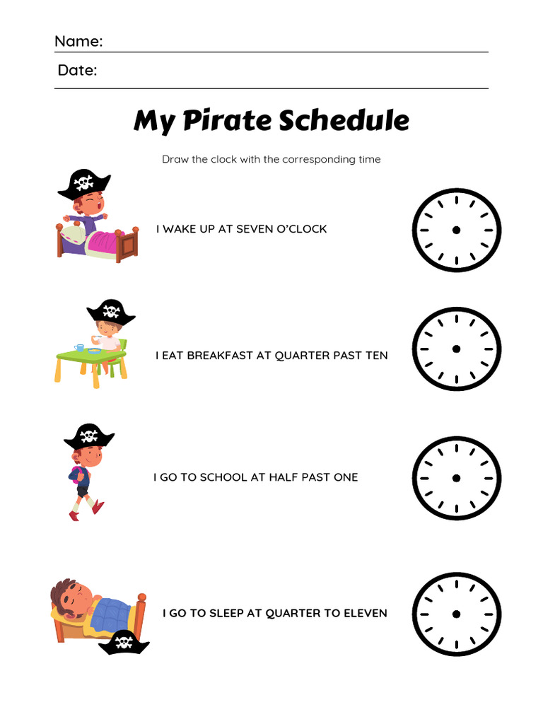 18 03 Daily Routine Worksheet | PDF