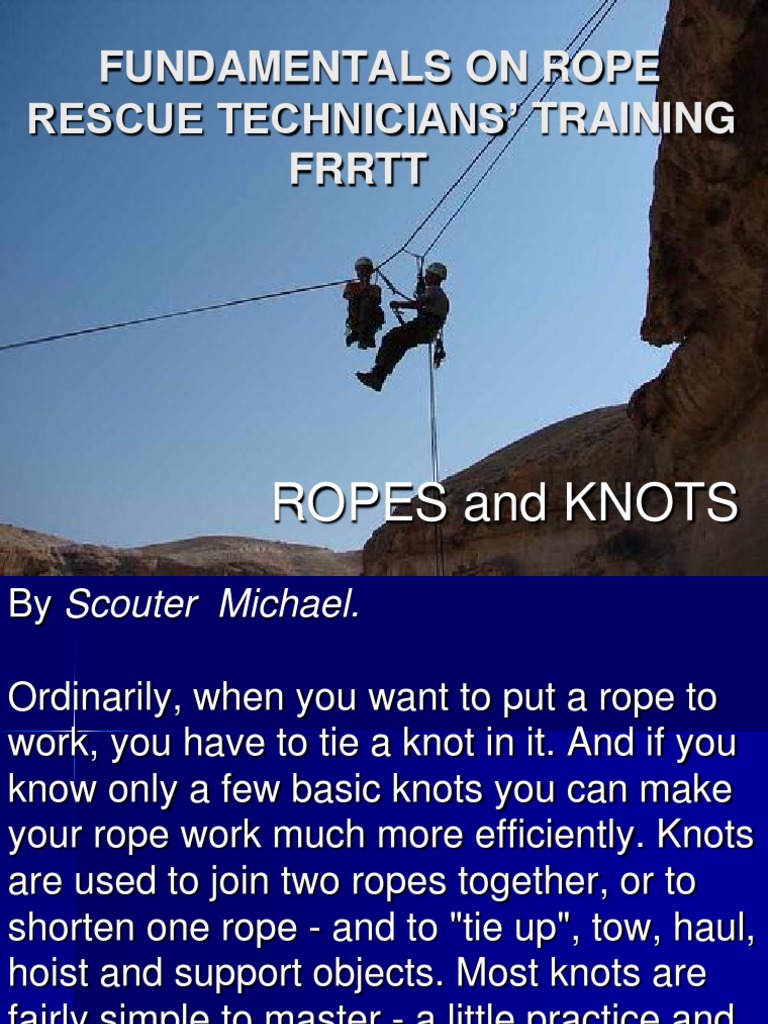 Rope Rescue Techniques and Knot Basics | PDF | Knot | Rope