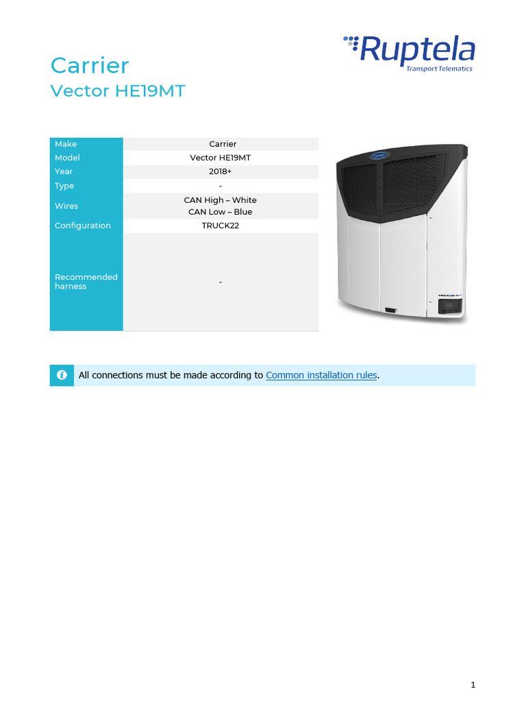 Carrier Vector HE19MT | PDF | Computing