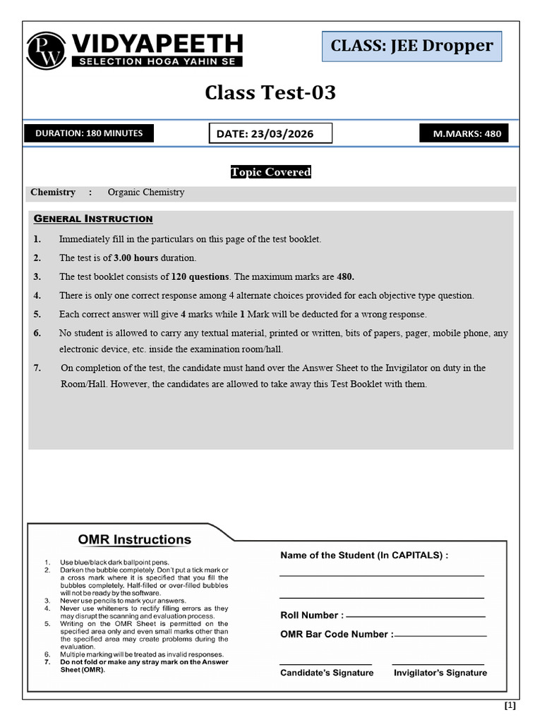 Class Test 3 | PDF | Chemical Bond | Ionic Bonding