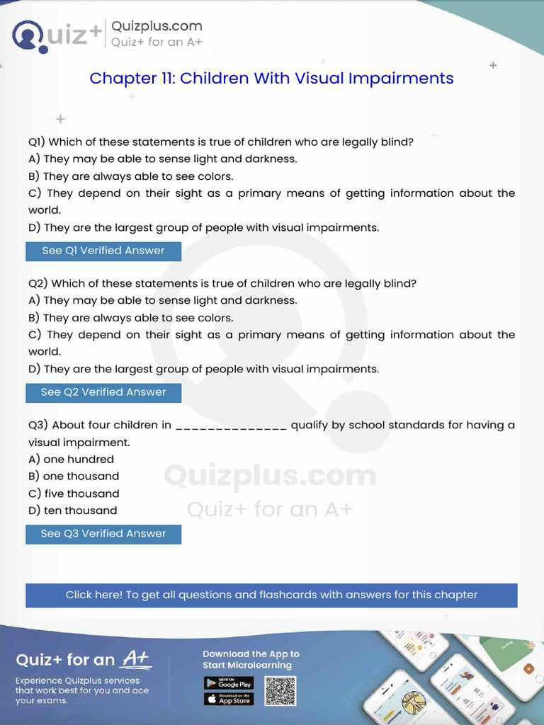 Which of These Statements Is True of Children Who Are Legally Blind ...