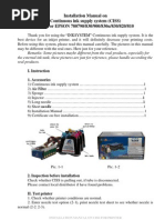 Installation Manual On Continuous Ink Supply System (CISS) For EPSON 780790/830/900/830u/830/820/810