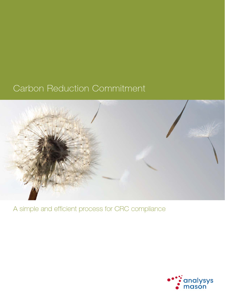 Carbon Reduction Commitment Brochure | PDF | Economies | Climate Change