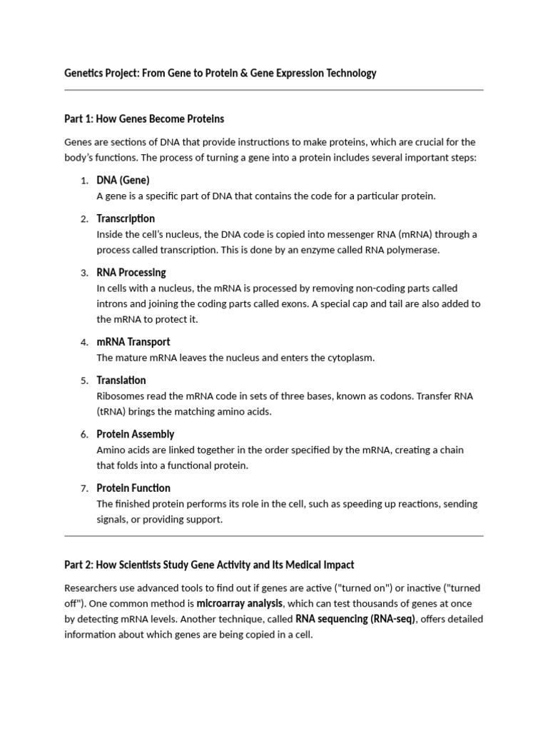 Genetics Project | PDF