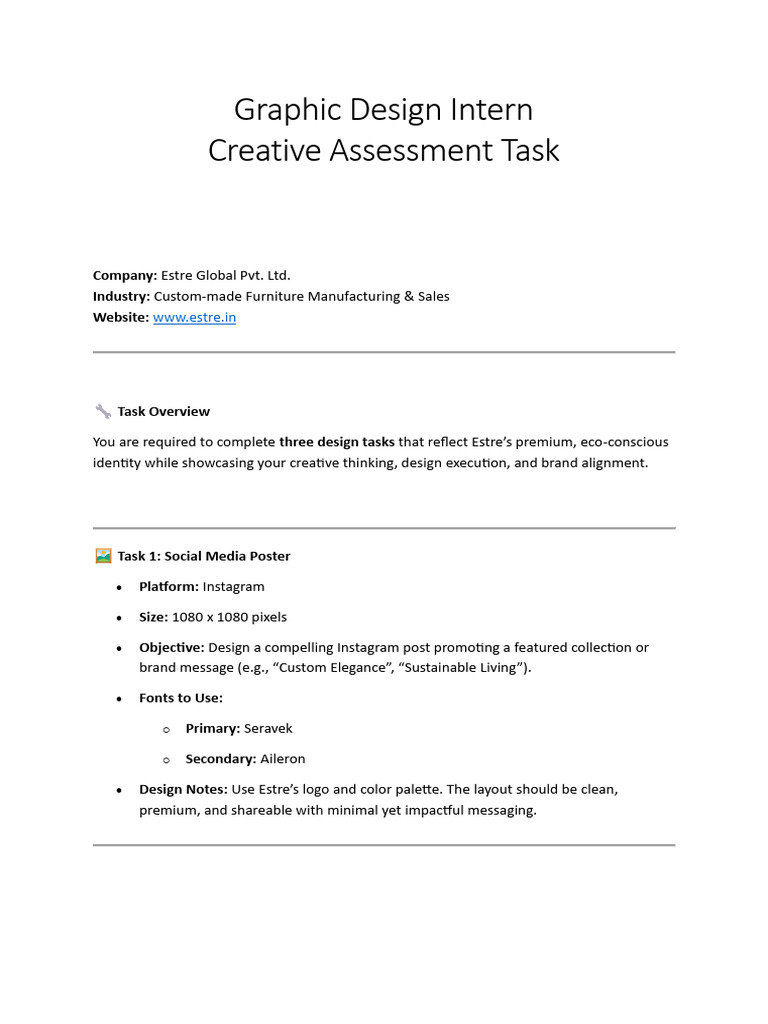 Graphic Designer Assessment | PDF | Video | Page Layout