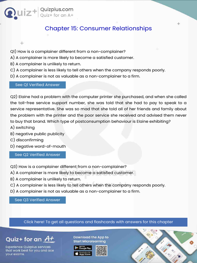 How Is A Complainer Different From A Noncomplainer | PDF | Consumer ...