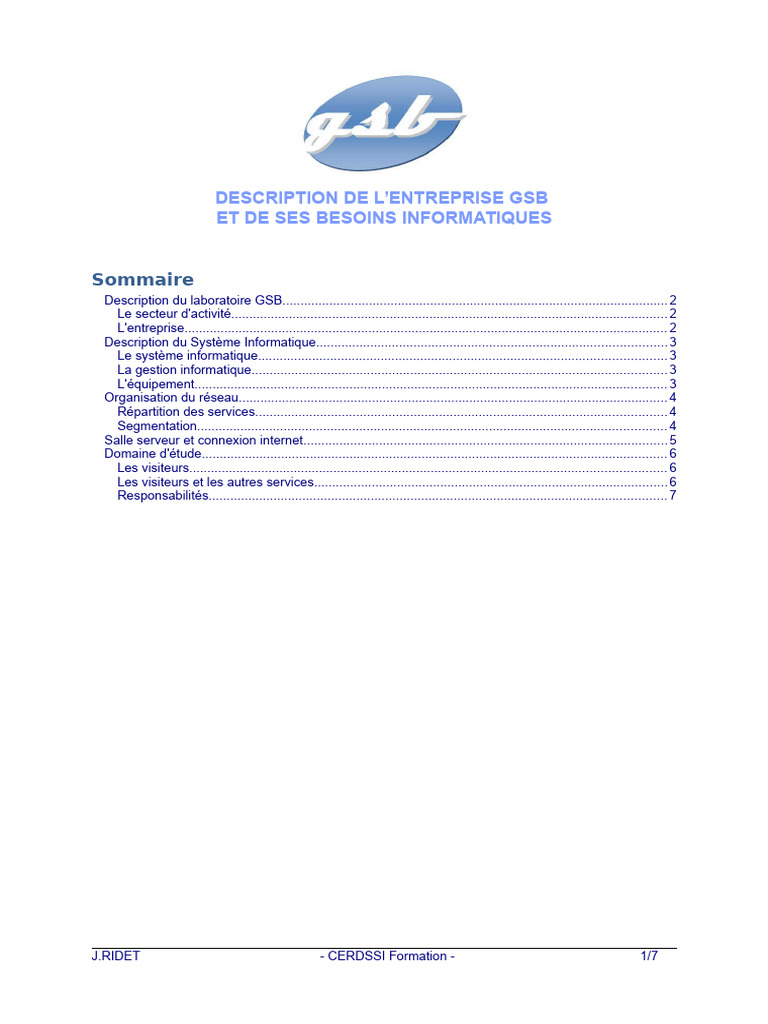 GSB Organisation | PDF