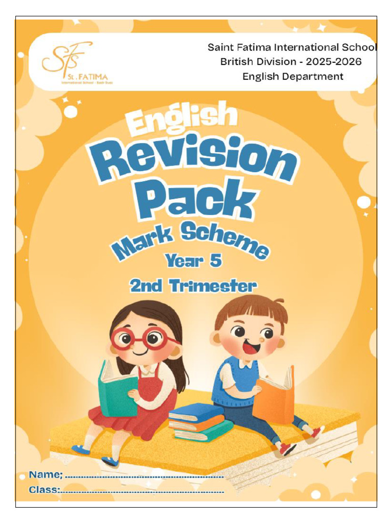 Year 5 Term 2 Final Revision Pack Mark Scheme4v857 | PDF | Water | Clause