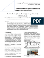 Vibro-Acoustic Behaviour of Micro-Perforated Plate For