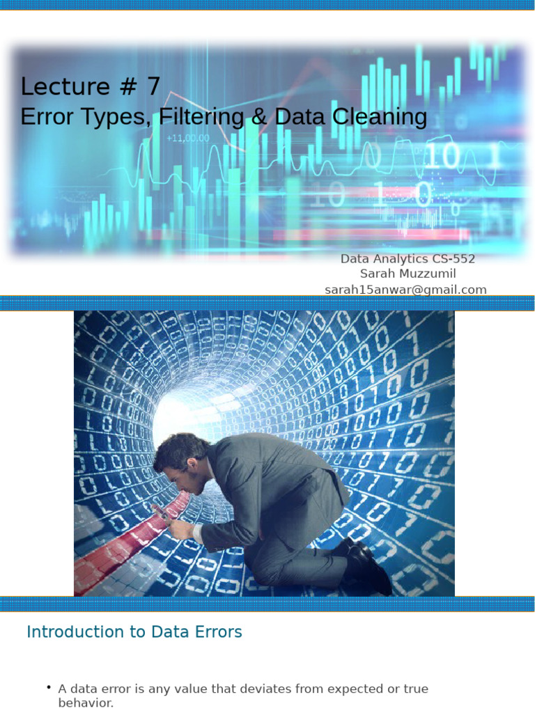 Error Types, Filtering & Data Cleaning | PDF